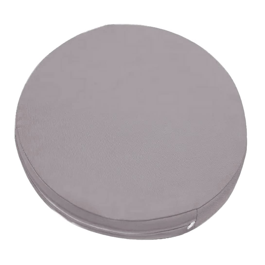 Ggoty Silver Gray Thick 5/8Cm Chair Cushion Seat Pad Waterproof,Round 40/45/50Cm Dining Chair Seat Cushion Soft Chair Pads For Outdoor Patio (50X50x8cm,)
