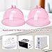 Buttock Vacuum Therapy Cups, 1800ml Butt Shape Suction Cups with Y Type Tube, Vacuum Cupping Machine Accessories for Butt Lift (Pink 1 Pair)