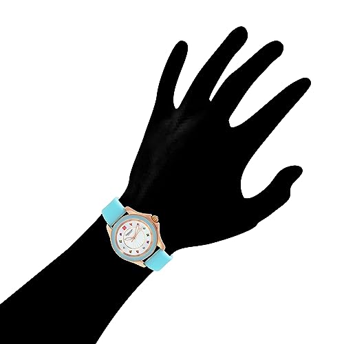 Arbon Collection Blue Stainless Steel Women's Watch with Extra White Silicone Interchangable Band4