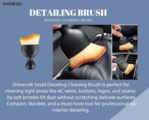 Image of Small Detailing Brush (1 Pc) - Ultra Soft Bristles for Car Interior Cleaning | Safe for Screens, Speedometer & Dashboard | Precision Cleaning Tool