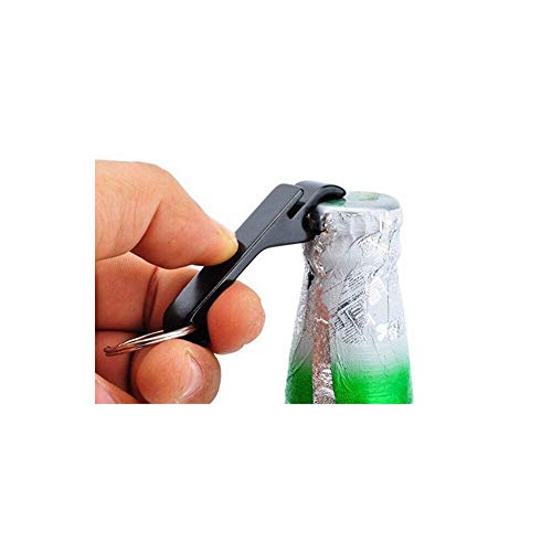 Set Of 5 -Black Key Chain Beer Bottle Opener / Pocket Small Bar Claw Beverage Keychain Ring #TOP4