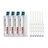E&E Heavy Body Fast Set, Set of 4 X 50ml Cartridge + 24 Minxing Tips, 40 Seconds Working Time, 2 Minutes Setting time - High Viscosity Material