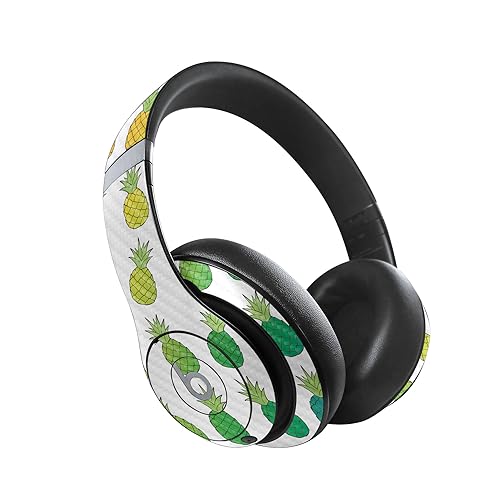 Image of MightySkins Carbon Fiber Skin Compatible with Beats Studio Pro - Rainbow Pineapples | Protective, Durable Textured Carbon Fiber Finish | Easy to Apply