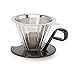 Primula Seneca Pour Over Coffee Maker Removable Ultra Fine Micro Mesh Stainless Steel Filter, 4.8 x 4.8 x 4.8 inches, Black