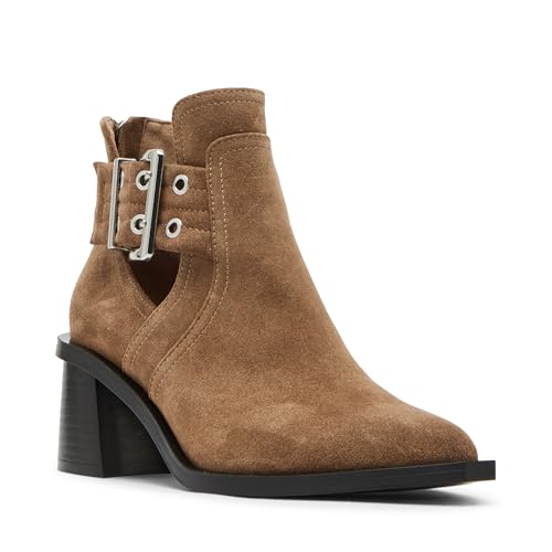 Steve Madden Women's Gatewood Ankle Boot, Chestnut Suede, 9
