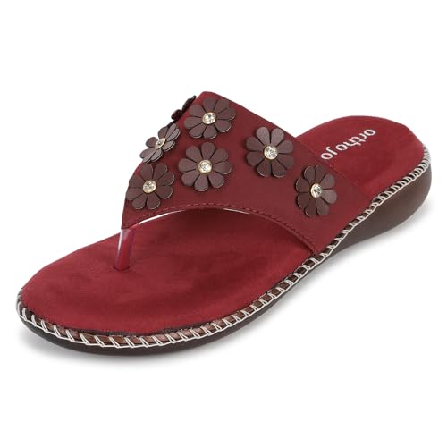 Image of ORTHO JOY doctor Fancy Footwear for women || Orthopedic Women's Fancy Slipper /Sandal For Women
