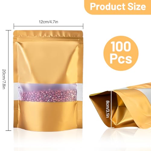 Bolsas selladas con lámina dorada premium de 12x20 cm para negocios 3