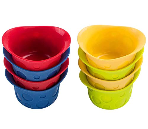 Webake Baking Cup Muffin Cupcake Liner Silicone Popover Pan Jelly Mold Dessert Tray Mini Caramel Pudding Cup 8 Pack #TOP5