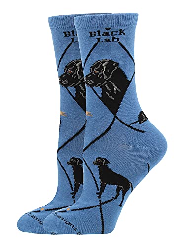 Image of WHD Black Lab Crew Socks for Women & Men | Gift for Dog Lovers, Cute Pet Socks