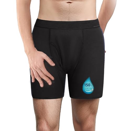 Elitevienna Boxer Briefs, 150ML, Octipa Men's Ultra-Absorbent Incontinence Boxer Briefs, Mens Incontinence Underwear