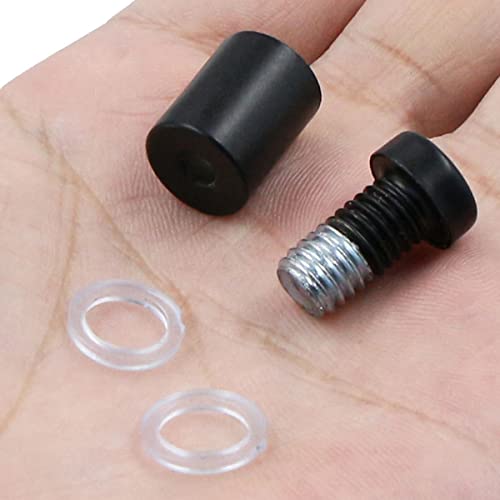 12pcs Werbeschraube Werbung Schraube Glas-Abstandshalter - Schraubabstandshalter, Schilder Abstandshalter, Schilderhalter Abstandschrauben Abstandshalter für Glases, Edelstahl (Mattschwarz 12x20mm)