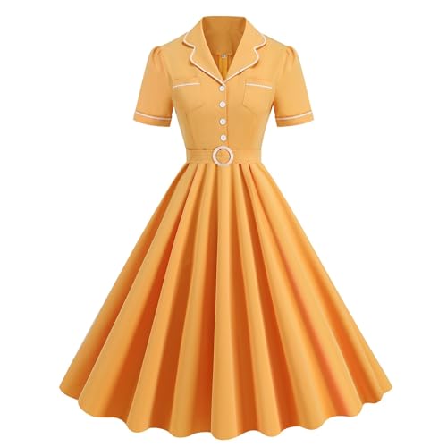 Vestido años 50 de encaje premium con cintura temperamento elegante 4
