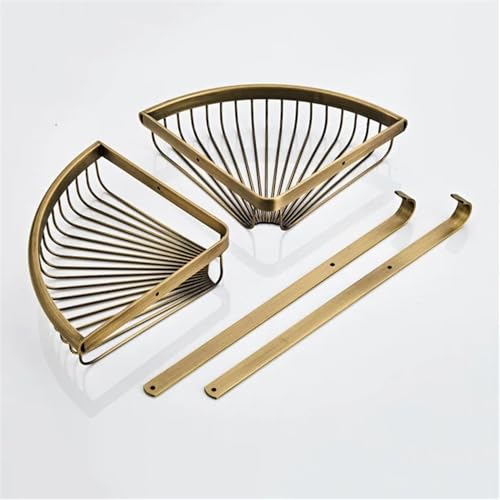 Panier d'angle de douche mural en cuivre robuste antirouille - 8