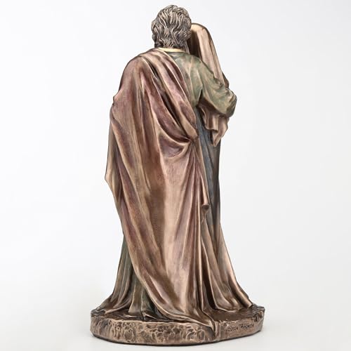 Escultura religiosa Familia Santa con acabado bronce miniatura 5