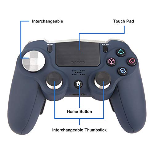 PS4 Wireless Controller, SADES Newest Version PS4 Controller Gamepad Controller For PlayStation 4 PS4, Joystick Gamepad Remote Control PS4 Game