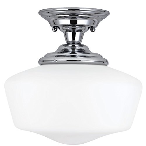 Sea Gull Lighting 77437-05 Academy Semi-Flush Mount Ceiling Fixture, Large One Light, Heirloom Bronze