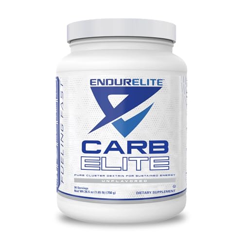 EndurElite Carb Elite- Pure Cluster Dextrin for Sustained Energy- Carbohydrate Powder - Unflavored- 30 Servings