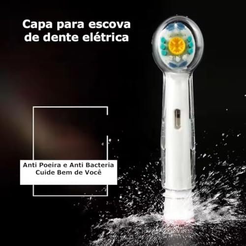 4 Capas Protetoras Compatíveis com Escova de Dente Elétrica Oral B - Capa para Escova de Dente Elétr