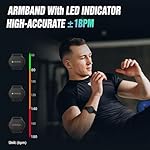 CYCPLUS Heart Rate Monitor Armband,Bluetooth 5.1 ANT+ HR Monitor with HR Zone LED Indicator, IP67 Waterproof, Use for Running Cycling Gym and Other Sports (2025 Upgraded Model) - Image 3