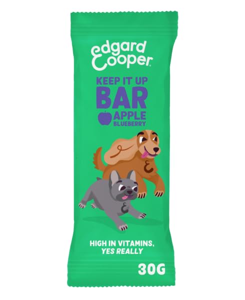 Edgard Cooper Natural Dog Treats, Apple Keep It Up Bar, 24 x 30g bar, Grain free, Plantbased Dog Treats - Image 2