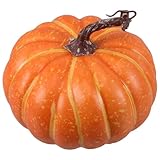 OSOLADY 特大人工カボチャ 秋のハロウィン感謝祭装飾 リアルなフェイクパンプキンテーブルセンターピース 室内外両用 秋の収穫パーティー