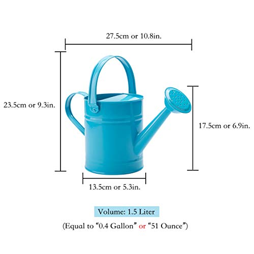 Sungmor-15L-or-51oz-Blue-Metal-Watering-Can-Kids-Children-Garden-Outdoor-Watering-Bucket-Small-Portable-Indoor-Watering-Equipment-with-Anti-Rust-Powder-Coating-Treatment-and-Beautiful-Color Sungmor-15L-or-51oz-Blue-Metal-Watering-Can-Kids-Children-Garden-Outdoor-Watering-Bucket-Small-Portable-Indoor-Watering-Equipment-with-Anti-Rust-Powder-Coating-Treatment-and-Beautiful-Color