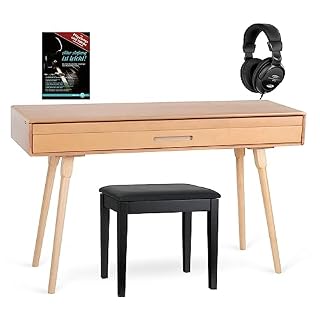 Classic Cantabile DP-730 OK Piano chêne set – numérique 88 touches clavier pondérée action de marteau – Table avec piano électrique intégré – Banc, Casque et pédalier inclus – USB MIDI et prise casque - Les Beatles, Paul McCartney, John Lennon, RIngo Starr, George Harrison