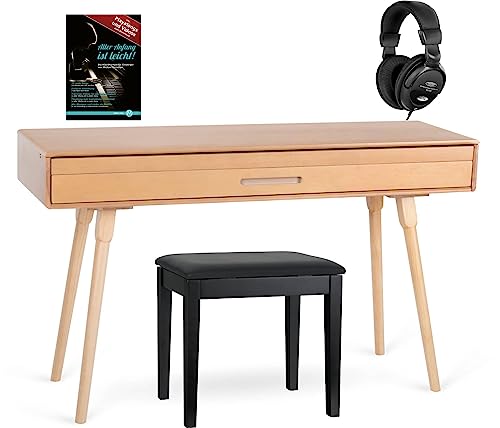 Classic Cantabile DP-730 OK Piano chêne set – numérique 88 touches clavier pondérée action de marteau – Table avec piano électrique intégré – Banc, Casque et pédalier inclus – USB MIDI et prise casque - Les Beatles, Paul McCartney, John Lennon, RIngo Starr, George Harrison Classic Cantabile DP-730 OK Piano chêne set - numérique 88 touches clavier pondérée action de marteau - Table avec piano électrique intégré - Banc, Casque et pédalier inclus - USB MIDI et prise casque