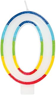 Unique Party 19943 Birthday Candle Number 3-5.9" | Rainbow Border | 1 Pc