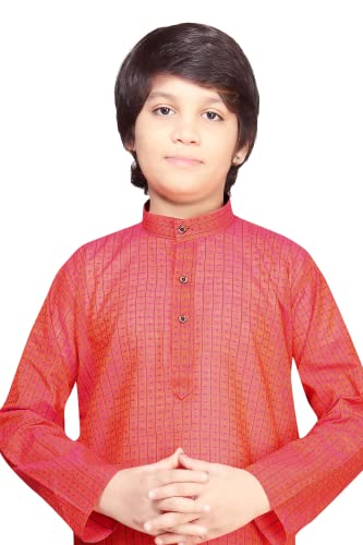 Image of BABA AND BABY Boy's Cotton Kurta Pyjama Set