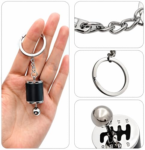 Image of Gearbox Keychain, Six Speed Manual Transmission Stick Shift Keyring, Auto Part Creative Fidget Toy, Car Shifter Gear Keyfob Automotive Key Chain Ring, Decoration Accessories (Multicolor)