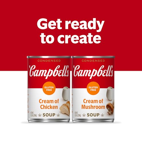 Image of Campbell's Condensed Gluten Free Cream of Mushroom Soup, 10.5 oz Can (Pack of 5)