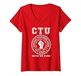 Womens Chicago Teachers Union On Strike Protest United We Stand V-Neck T-Shirt