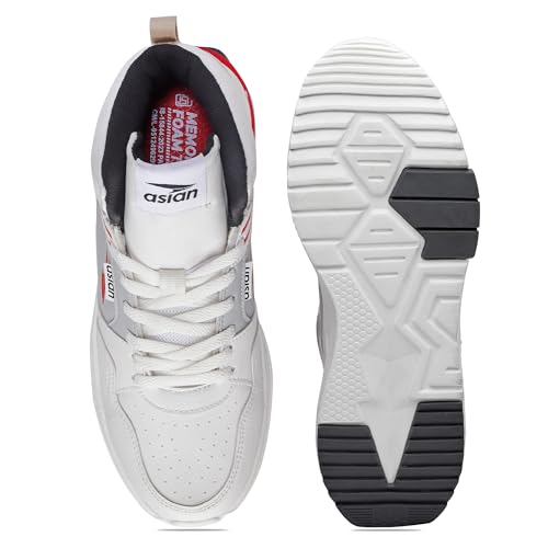 Image of ASIAN Men's Casual Sneaker, Basketball & Hi-Neck Shoes with Synthetic Upper Lightweight & Phylon Outsole with Memory Foam Insole Lace-Up Shoes for Men's Basket-05