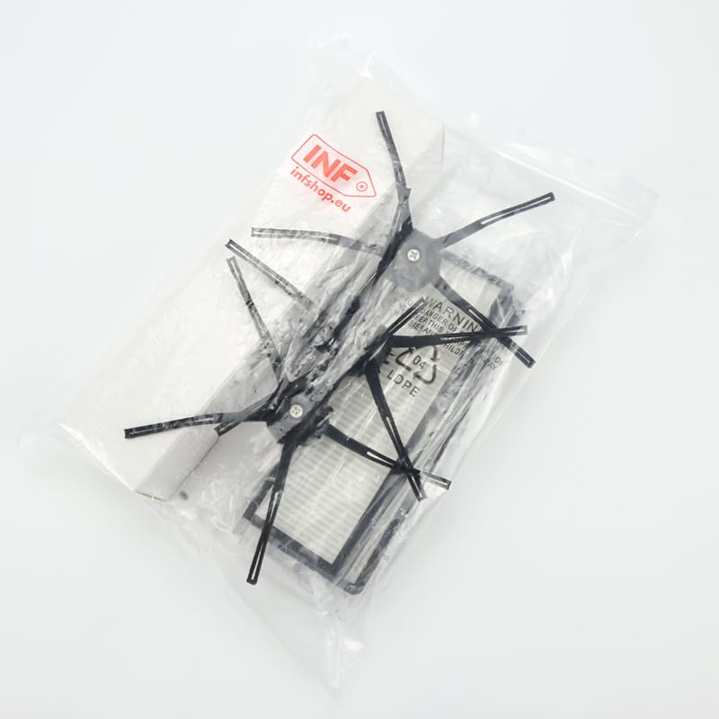 INF Części zamienne Akcesoria do Xiaomi Roborock S5 Max/S6 Pure/S6 MAXV/S50/S51/S55/S5/S60/S65/S6, szczotka główna/szczotka boczna/filtr HEPA/narzędzie czyszczące/wkrętak