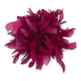 Elegante broche de flores de plumas, pin de solapa grande de 20 cm para mujeres y hombres, ramillete de tela para fiesta de boda, chal floral dramático, traje de vestir, accesorios de ropa, regalo de