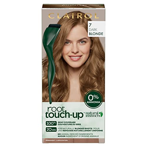 Clairol Root Touch-Up by Natural Instincts Permanent Hair Dye, 7 Blonde Hair Color, Pack of 1