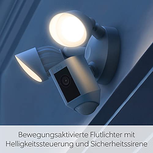 Ring Flutlichtkamera Plus Kabel (Floodlight Cam Wired Plus) | Überwachungskamera aussen mit WLAN, HD-Video, LED-Flutlicht, Nachtsicht… – Ansicht 4