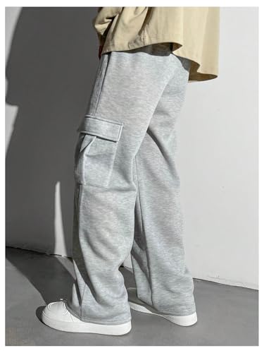 Boy's Wide Leg Sweatpants Athletic Baggy Pants Thermal Long Cargo Pants Joggers Trousers2