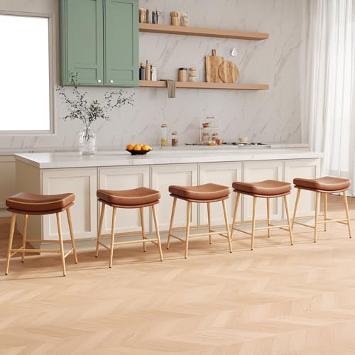 MALOL Bar Stools Set of 5, Counter Height Bar Stools