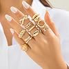 FUTIMELY 14K Gold Stackable Knuckle Rings Set for Women,Aesthetic Silver Trendy Dainty Open Midi Rings Set,Midi Finger Rings Pack Jewelry Gifts