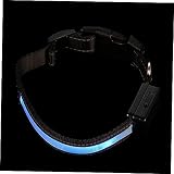 Yardwe 1 Juego Collar LED Solar para Perros Collar Luminoso Recargable USB con Luz Accesorio para Adiestramiento y Visibilidad Diseño y Duradero Azul