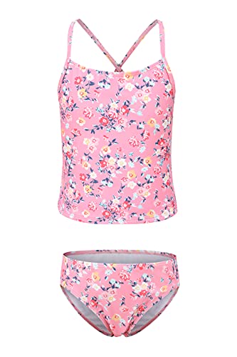 Image of Girls Two Piece Tankini Swimsuit Hawaiian Ruffle Swimwear Bathing Suit Set