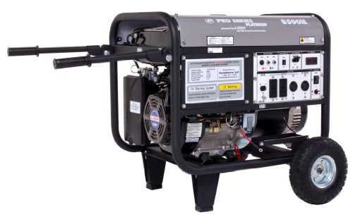 Lifan Platinum Series LF8500iEPL 8500 Watt Comercial 15 HP 420cc OHV Gas Powered Portable Generator with Electric Start and Wheel Kit with Never-Flat Foam Filled Tires