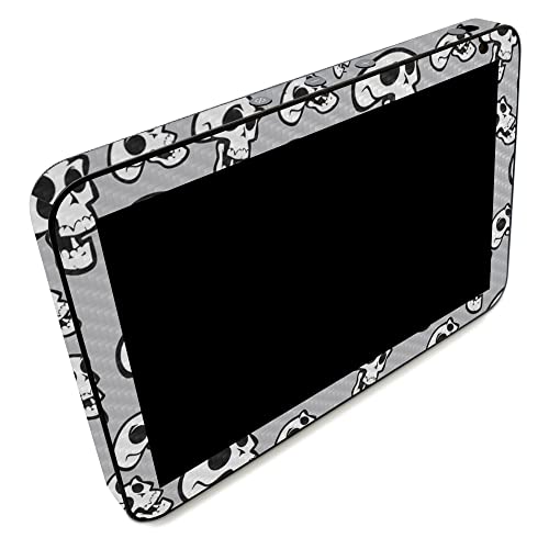 Image of MightySkins Carbon Fiber Skin Compatible with Amazon Echo Show 8 (Gen 2) - Laughing Skulls | Protective, Durable Textured Carbon Fiber Finish | Easy to Apply
