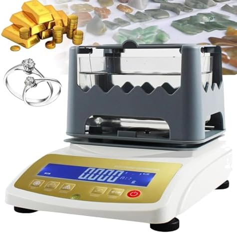 Digital Gold Tester Machine, Precious Metal Purity Detector, Platinum Density Meter, Max 1200g, 0.001g Accuracy, Accurate Laboratory Testing, Jewelry & Metal Analysis Tool
