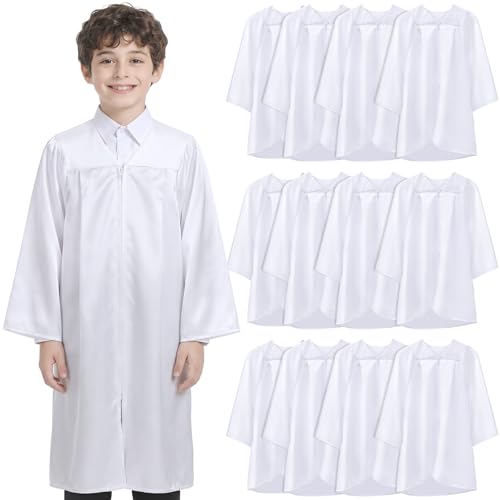 Túnicas para coro infantiles blancas para graduación unisex miniatura 1