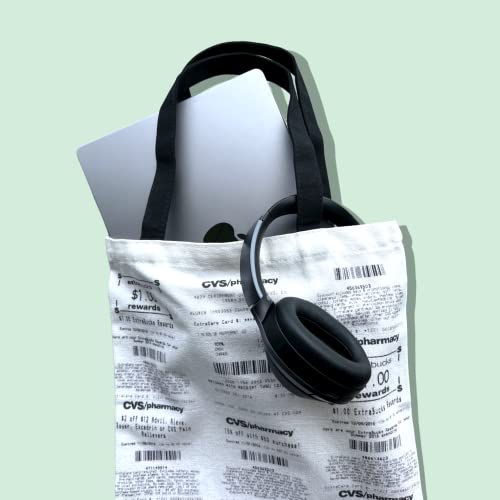 CVS-Receipt-Canvas-Tote-Bag-Reusable-Grocery-Bags-Funny-Tote-Bags-for-Shopping-Beach-College