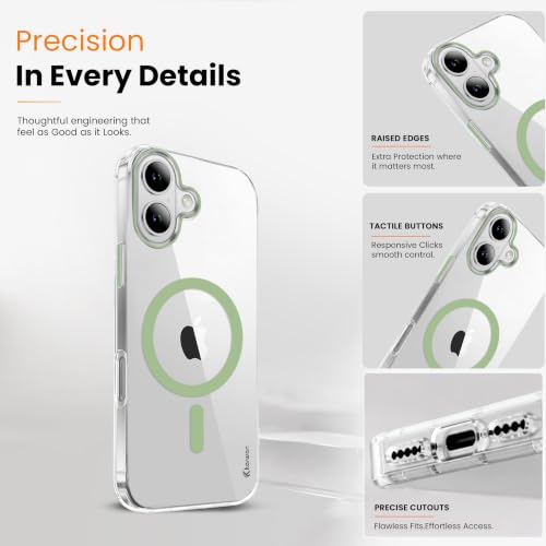 Image of KARWAN Crystal Clear Magnetic Back Case Cover Compatible with iPhone 17 Anti-Yellow Transparent Shockproof Cover with Camera Protection, Scratch Resistant, MagEaze Wireless Charging Support