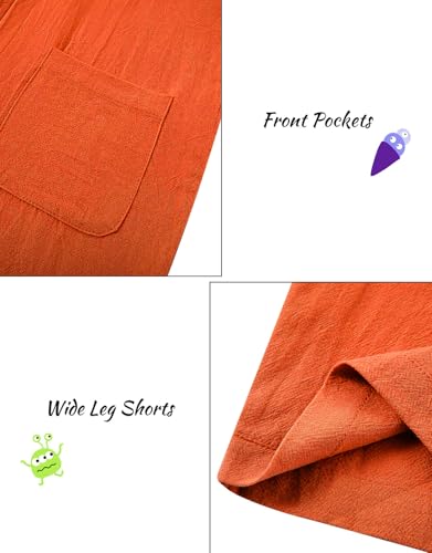 Image of Girls Romper Sleeveless Adjustable Tie-Up Strap Short Jumpsuits Summer Clothes with Pocket 5-12 years